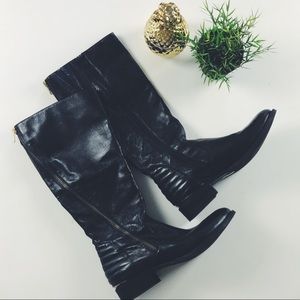 Steve Madden Abbyy Black Riding Boots